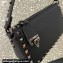 Valentino Small Rockstud Grainy Calfskin Crossbody Bag Black 2023
