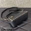 Valentino Small Rockstud Grainy Calfskin Crossbody Bag Black/Gold 2023