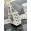 Dior Small Lady Dior Bag in White Cannage Lambskin with Gold-Finish Butterfly Studs
