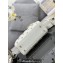 Dior Small Lady Dior Bag in White Cannage Lambskin with Gold-Finish Butterfly Studs