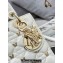 Dior Small Lady Dior Bag in White Cannage Lambskin with Gold-Finish Butterfly Studs