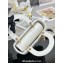 Dior Small Lady Dior Bag in White Cannage Lambskin with Gold-Finish Butterfly Studs