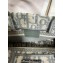 Dior Mini Dior Book Tote Bag with Strap in Gray Dior Oblique Embroidery