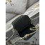 Lady Dior Micro Vanity Case In Black Cannage Cotton with Micropearl Embroidery