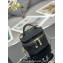 Lady Dior Micro Vanity Case In Black Cannage Cotton with Micropearl Embroidery