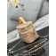 Lady Dior Micro Vanity Case In Beige Cannage Cotton with Micropearl Embroidery