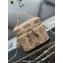 Lady Dior Micro Vanity Case In Beige Cannage Cotton with Micropearl Embroidery