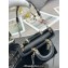 Dior Small Lady D-Joy Bag in Black Cannage Cotton with Micropearl Embroidery