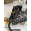Dior Mini Dior Book Tote Bag with Strap in Blue and Beige Dior Oblique Embroidery