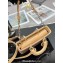 Dior Small Lady D-Joy Bag in Beige Cannage Cotton with Micropearl Embroidery