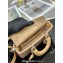 Dior Small Lady D-Joy Bag in Beige Cannage Cotton with Micropearl Embroidery