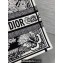 Dior Medium Book Tote Bag in Black and White Butterfly Bandana Embroidery