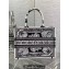 Dior Medium Book Tote Bag in Black and White Butterfly Bandana Embroidery