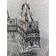 Dior Medium Book Tote Bag in Black and White Butterfly Bandana Embroidery
