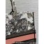Dior Large Book Tote Bag in White and Pastel Pink Butterfly Around The World Embroidery