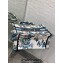 Dior Small Book Tote Bag in White and Pastel Midnight Blue Toile de Jouy Mexico Embroidery