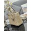 Dior Medium Lady Dior Bag in Gold with Bead Embroidery
