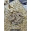 Dior Medium Lady Dior Bag in Gold with Bead Embroidery