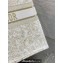 Dior Large Book Tote Bag in Gold-tone and White Butterfly Around The World Embroidery