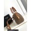 Celine SMALL BOSTON CUIR TRIOMPHE BAG in TEXTILE and Calfskin Khaki/Tan