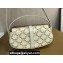 Celine CLUTCH ON STRAP TABOU Bag in Triomphe canvas and calfskin White/Tan
