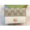 Gucci GG Marmont card case wallet 658610 White