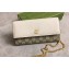 Gucci GG Marmont chain wallet 546585 White