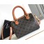 Celine SMALL BOSTON CUIR TRIOMPHE BAG in TRIOMPHE CANVAS AND CALFSKIN Tan