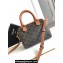 Celine SMALL BOSTON CUIR TRIOMPHE BAG in TRIOMPHE CANVAS AND CALFSKIN Tan