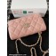 Chanel Mini Flap Bag with Flower Top Handle A96034 Pink 2024