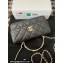 Chanel Mini Flap Bag with Flower Top Handle A96034 Black 2024