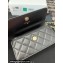 Chanel Mini Flap Bag with Flower Top Handle A96034 Black 2024