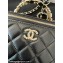 Chanel Small Vanity Case Bag with Flower Top Handle A96035 Black 2024