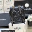 Chanel Shiny Lambskin Chanel 19 Backpack Bag AS4223 Black 2024 (ORIGINAL QUALITY)