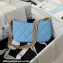 Chanel Grained Calfskin Chain Small Shoulder Bag AS4597 Blue 2024