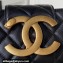 Chanel Lambskin & Gold-Tone Metal Baguette Bag AS4611 Black 2024