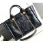 Chanel Calfskin & Gold-Tone Metal Small Shopping Tote Bag AS3257 Black 2024