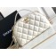 Chanel Calfskin & Gold-Tone Metal Chain Bowling Bag AP3586 White 2024