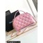 Chanel Calfskin & Gold-Tone Metal Chain Bowling Bag AP3586 Pink 2024