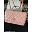 Chanel Small Flap Bag with Flower Top Handle A96033 Pink 2024