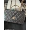 Chanel Small Flap Bag with Flower Top Handle A96033 Black 2024
