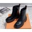 Louis Vuitton Heel 6cm LV Record Ranger Boots in Glazed calf leather Black 2024