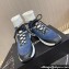 Chanel Suede Calfskin & Knit Sneakers G45204 Blue 2024
