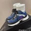 Chanel Suede Calfskin & Knit Sneakers G45204 Blue 2024