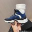 Chanel Suede Calfskin & Knit Sneakers G45204 Blue 2024