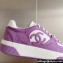 Chanel Cotton Sneakers G45352 White/Purple 2024