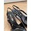 Miu Miu Heel 3cm Brushed leather slingbacks Black with buckles 2024