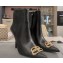 Balenciaga Heel 10cm BB Ankle Boots in black shiny soft calfskin 2024