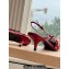 Miu Miu Heel 3cm Patent leather slingbacks Red with buckles 2024