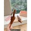 Miu Miu Heel 3cm Patent leather slingbacks Brown with buckles 2024